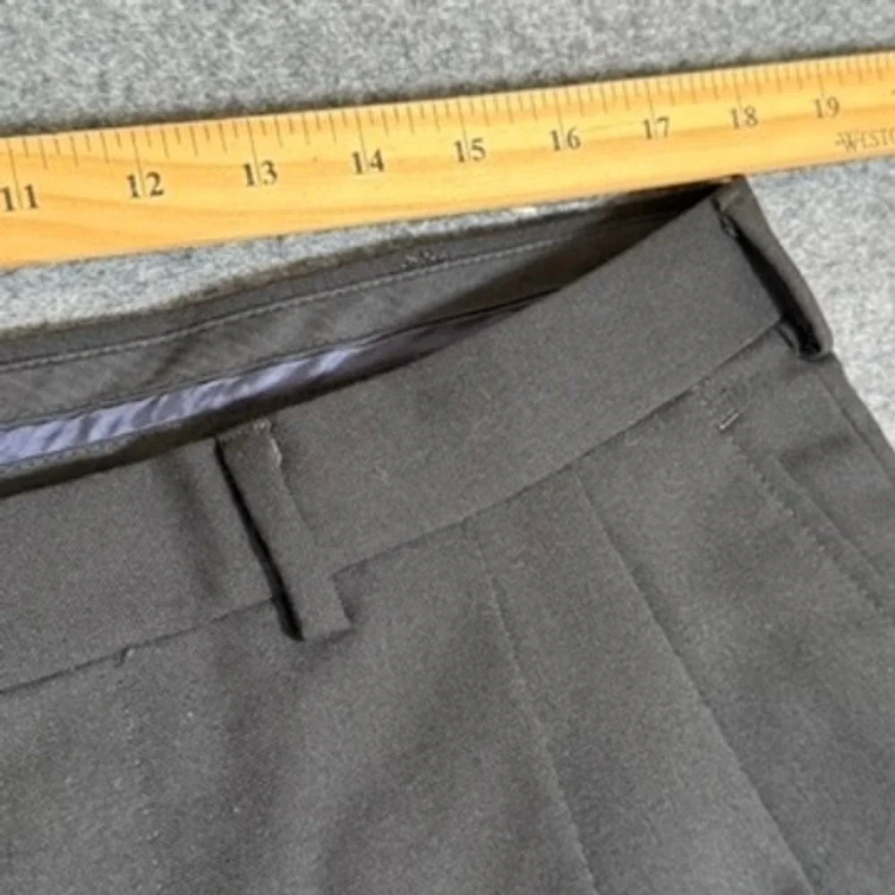 Proper Cloth Black 100% Merino Wool Pleated Dress Pants Flannel Trouser 36x31